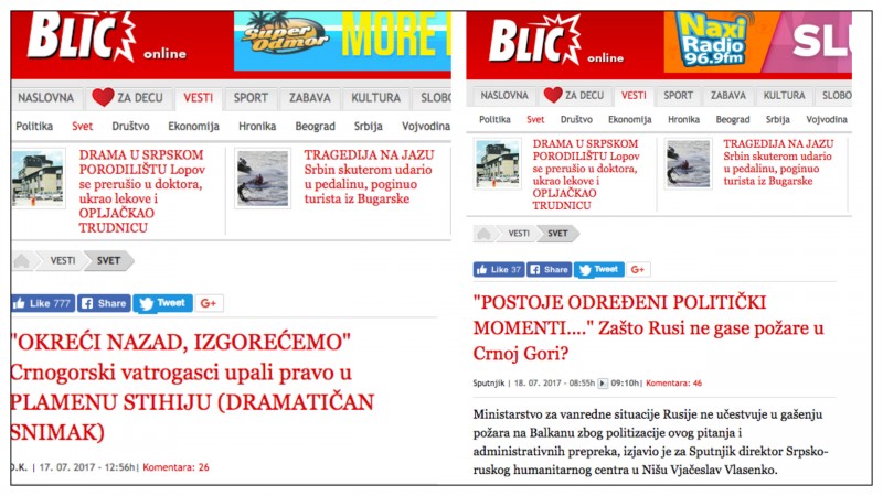 One part of the Serbian media, led by Blic, have been running anti-Montenegrin campaign for years now, mostly as a result of political and personal ambitions of the editorial board of this tabloid.