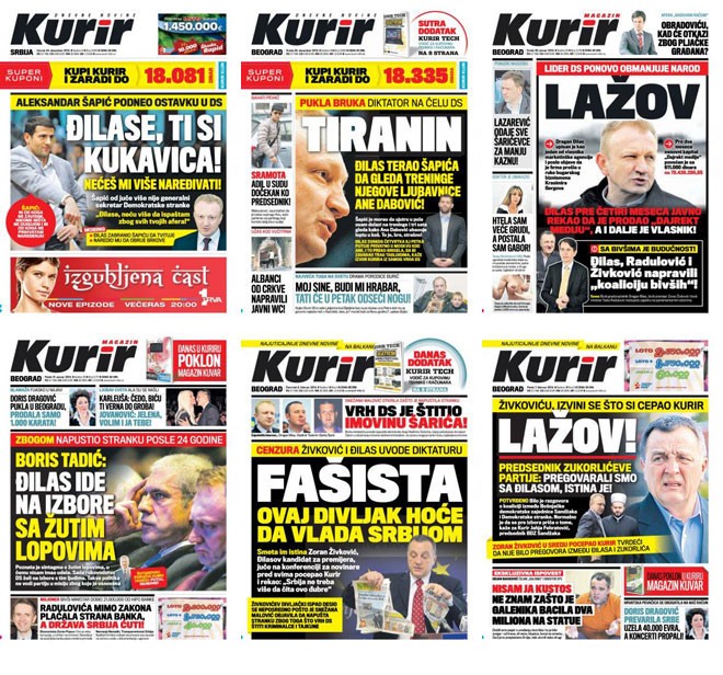 Tabloid treatment of Democrats with a visible missing of Miodrag Kostic: Examples of Kurir’s attacks on the leaders of the Democratic Party who in fact support this tabloid today