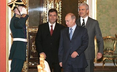 Vojislav Koštunica, Vladimir Putin i Boris Tadić