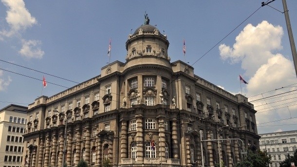 Temporary infiltration: Serbian Government building, where Jeremic briefly interned
