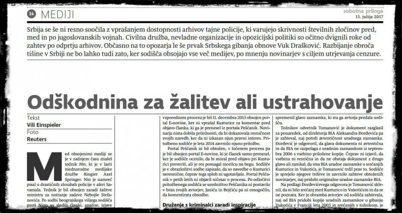 Da li se zastrašivanjem novinara može sprečiti suočavanje s pitanjem otvaranja arhiva tajnih službi iz Miloševićevog vremena?