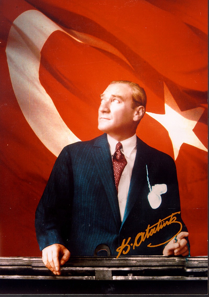 Mustafa Kemal Ataturk, father of the Turks and founder of the Republic.