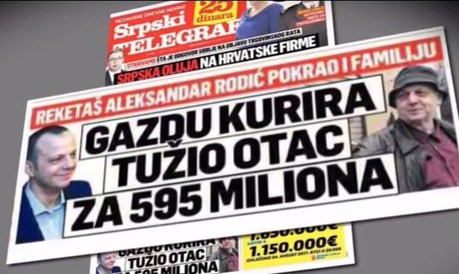 Who cheated on who: In the attempet to regain his stolen equipment, in April 2014, Radisav Rodic sued his son Aleksandar