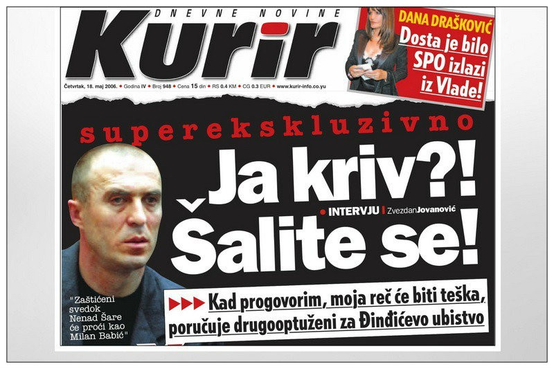 Pored odbrane Legije, poseban prostor Kurir je dao i odbrani Zvezdana Jovanovića, čoveka koji je osuđen kao neposredni izvršilac atentata na premijera Zorana Đinđića.