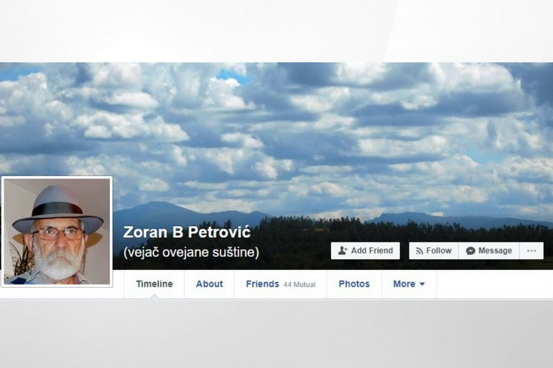 Fejsbuk profil reditelja Zorana B. Petrovića.