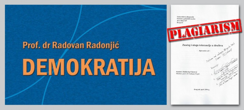 Analiza softvera za detektovanje plagiranih naučnih sadržaja iThenticate pokazala je da je Daliborka Uljarević, izvršna direktorka Centra za građansko obrazovanje, plagirala preko 30% sadržaja svog diplomskog rada, koji je odbranila 2004. godine na Fakultetu političkih nauka u Beogradu. Ona je tom prilikom protivno akademskim pravilima koristila sadržaj rukopisa za knjigu Demokratije, koji joj je kao urednici izdanja te knjige, bio poveren na čitanje