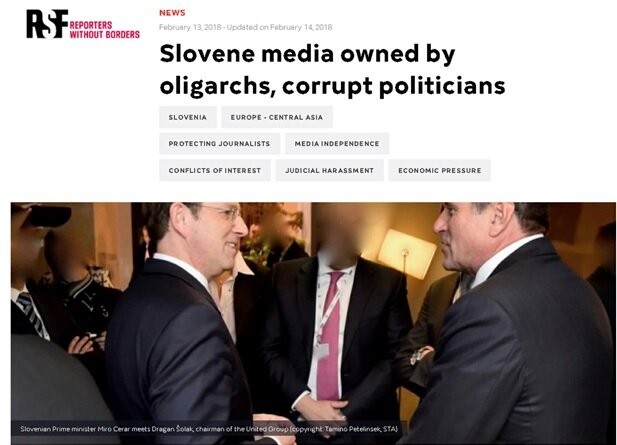 I mediji u regionu su pisali o oligarhu Šolaku i korupcionaškim aferama, iznošenju 6,7 miliona evra na tajne račune i utaji poreza – izvor: Reporteri bez granica (RSF, 14.02.2018)