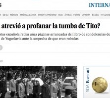 Spanish El Pais about the case of stolen pages from Titos Mourning Book